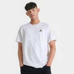 Converse Star Embroidered Star Chevron T-Shirt White - 10023876 102