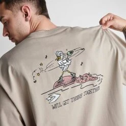 Men's Converse Get There Together Graphic T-Shirt Beach Stone - 10025440 247 -Nike Sportwear Sales 10025440 247 M5