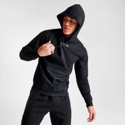 Men's On Running Core Tech Pullover Hoodie Black - 11900675 002 -Nike Sportwear Sales 11900675 002 M3