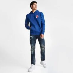 Men's New Era New York Mets MLB Clouds Hoodie Blue - 13090799 400 -Nike Sportwear Sales 13090799 400 M2