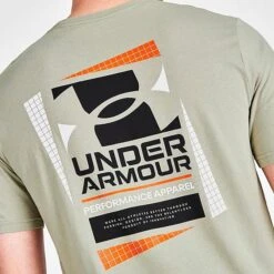 Men's Under Armour Multicolor Box Logo Short-Sleeve T-Shirt Khaki/Grey/Black - 1370529 37 -Nike Sportwear Sales 1370529 037 M4