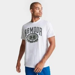 Men's Under Armour Collegiate Crest Graphic T-Shirt White/Black - 1379537 100