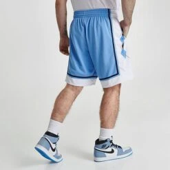 Men's Mitchell & Ness North Carolina Tar Heels 1992 Swingman College Basketball Shorts White/Carolina Blue - 2PPPLTBL UNC -Nike Sportwear Sales 2PPPLTBL UNC M4