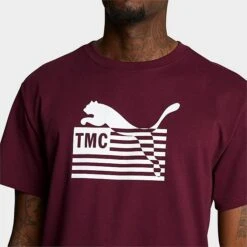 Men's Puma X TMC Everyday Hussle Graphic T-Shirt Burgundy - 53368605 200 -Nike Sportwear Sales 53368605 200 M4