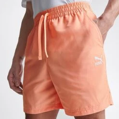 Men's Puma Classic 6-Inch Shorts Orange Peach - 53806847 800 -Nike Sportwear Sales 53806847 800 M5