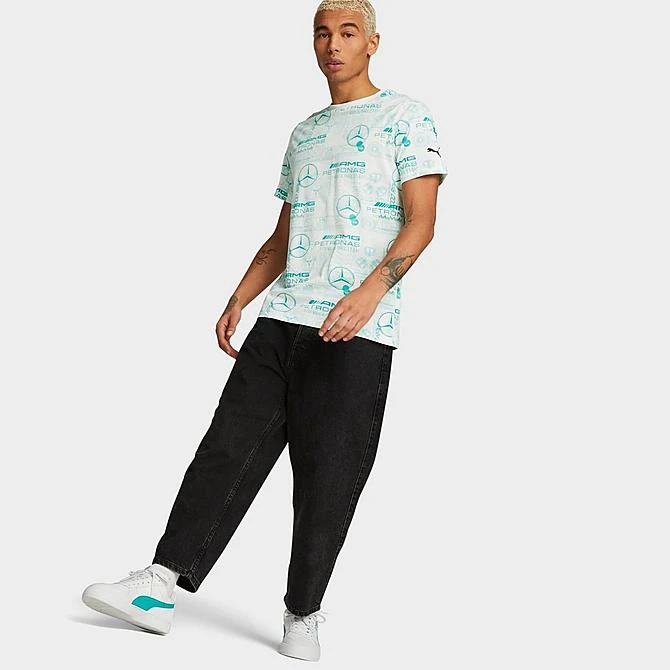 Men's Puma Mercedes AMG Petronas F1 Allover Print Graphic T-Shirt Puma White - 53848003 100 4 Men's Puma Mercedes AMG Petronas F1 Allover Print Graphic T-Shirt Puma White - 53848003 100 - Image 2
