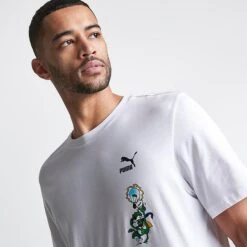 Men's Puma Classics Super Puma Graphic T-Shirt White - 53948102 100 -Nike Sportwear Sales 53948102 100 M5