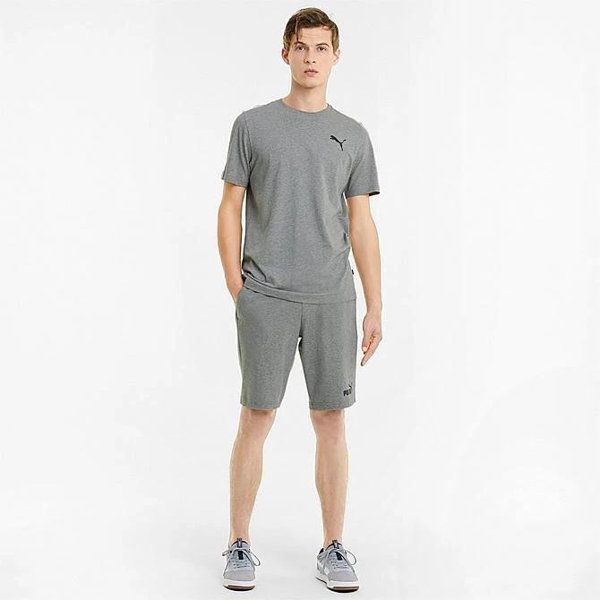 Men's Puma Essentials Jersey Shorts Medium Gray Heather - 58670603 060 4 Men's Puma Essentials Jersey Shorts Medium Gray Heather - 58670603 060 - Image 2