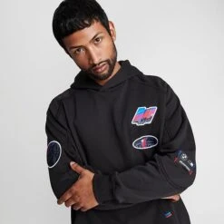 Men's Puma BMW M Motorsport Statement Patchwork Logo Graphic Hoodie Black - 621073 001 -Nike Sportwear Sales 621073 001 M5