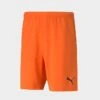 Men's Puma TeamRISE Soccer Shorts Golden Poppy/Puma Black - 70494208 700