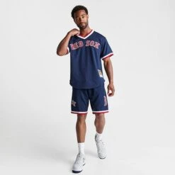 Men's Mitchell & Ness Boston Red Sox MLB Nomar Garciaparra 1997 Authentic Pullover Baseball Jersey Navy - 7NGANAVY 400 -Nike Sportwear Sales 7NGANAVY 400 M2