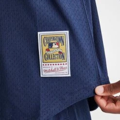 Men's Mitchell & Ness Boston Red Sox MLB Nomar Garciaparra 1997 Authentic Pullover Baseball Jersey Navy - 7NGANAVY 400 -Nike Sportwear Sales 7NGANAVY 400 M6