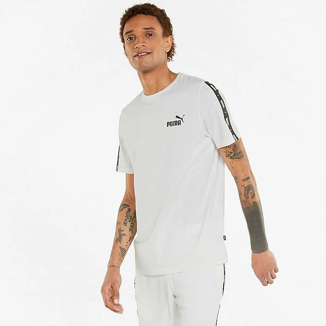 Men's Puma Essentials Tape Short-Sleeve T-Shirt Puma White - 84738202 100 3 Men's Puma Essentials Tape Short-Sleeve T-Shirt Puma White - 84738202 100