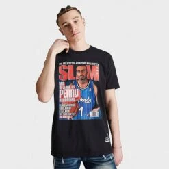 Men's Mitchell & Ness Slam Magazine Penny Hardaway Cover Graphic T-Shirt Black - ABLCKPHA OMA