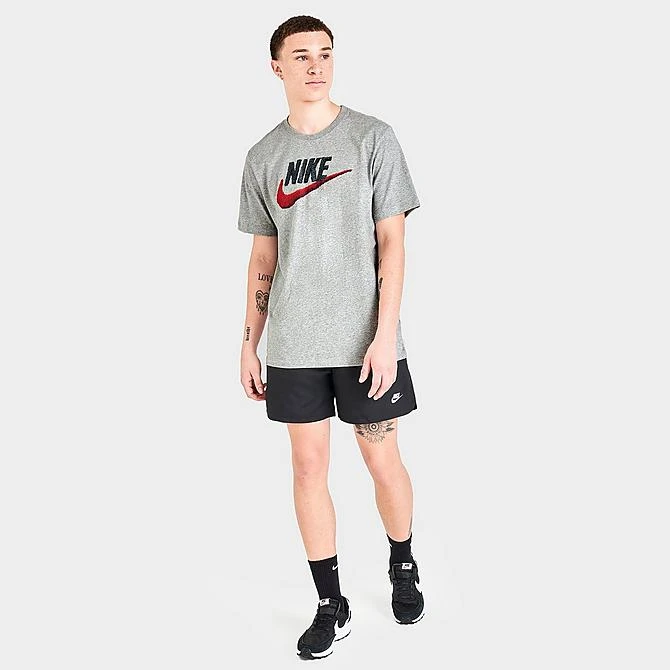 Nike Sportswear Brand Mark T-Shirt Dark Grey Heather/Black/Habanero Red - AR4993 063 4 Nike Sportswear Brand Mark T-Shirt Dark Grey Heather/Black/Habanero Red - AR4993 063 - Image 2