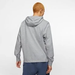 Men's Nike Sportswear Club Jersey Pullover Hoodie Dark Grey Heather/White - BV2749 063 -Nike Sportwear Sales BV2749 063 M3