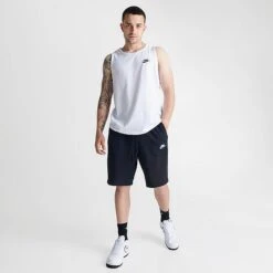 Men's Nike Sportswear Club Fleece Shorts Black/White - BV2772 010 -Nike Sportwear Sales BV2772 010 M2