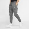 Men's Nike Sportswear Club Fleece Cargo Jogger Pants Charcoal Heather/Anthracite/White - CD3129 071 -Nike Sportwear Sales CD3129 071 M1