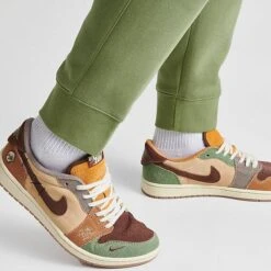 Men's Nike Sportswear Club Fleece Cargo Jogger Pants Alligator/Alligator/White - CD3129 334 -Nike Sportwear Sales CD3129 334 M6