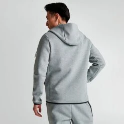 Men's Nike Sportswear Tech Fleece Taped Full-Zip Hoodie Dark Grey Heather/Black - CU4489 063 11 Men's Nike Sportswear Tech Fleece Taped Full-Zip Hoodie Dark Grey Heather/Black - CU4489 063 -Nike Sportwear Sales CU4489 063 M4