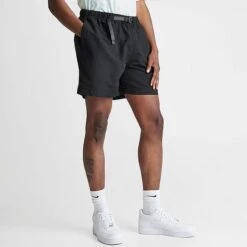 Men's Nike ACG Trail Shorts Black/Dark Smoke Grey/Summit White - CZ6704 014 -Nike Sportwear Sales CZ6704 014 M3