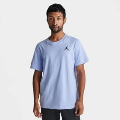 Nike Men's Jordan Jumpman Embroidered Logo T-Shirt Royal Tint/Black - DC7485Â 425