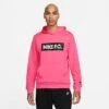 Men's Nike F.C. Dri-FIT Libero Pullover Soccer Hoodie Hyper Pink/White/Black - DC9075 639 -Nike Sportwear Sales DC9075 639 M1