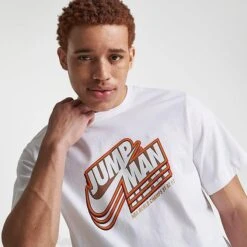 Nike Men's Jordan Jumpman World Champs Graphic T-Shirt White/Metallic Gold - DC9773 100 -Nike Sportwear Sales DC9773 100 M5