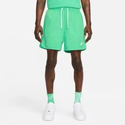 Men's Nike Sportswear Sport Essentials Lined Flow Shorts Spring Green/White - DM6829Â 363
