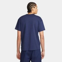 Men's Nike Sportswear Premium Essentials T-Shirt Midnight Navy - DO7392 410 -Nike Sportwear Sales DO7392 410 M3