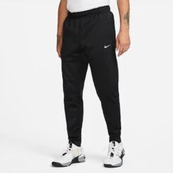 Men's Nike Therma-FIT Tapered Fitness Sweatpants Black/Black/White - DQ5405 010
