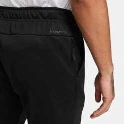 Men's Nike Therma-FIT Tapered Fitness Sweatpants Black/Black/White - DQ5405 010 -Nike Sportwear Sales DQ5405 010 M5