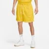 Men's Nike Dri-FIT Standard Issue Reversible 6" Mesh Basketball Shorts Speed Yellow/Phantom/Pale Ivory - DQ5707 735 -Nike Sportwear Sales DQ5707 735 M1