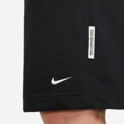 Men's Nike Dri-FIT Standard Issue French Terry Shorts Black/Pale Ivory - DQ5712 010 -Nike Sportwear Sales DQ5712 010 M6