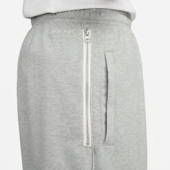 Men's Nike Dri-FIT Standard Issue French Terry Shorts Dark Grey Heather/Pale Ivory - DQ5712 063 -Nike Sportwear Sales DQ5712 063 M6