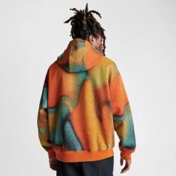 Men's Nike ACG Therma-FIT Tuff Fleece Graphic Pullover Hoodie Team Orange/Off Noir/Mint Foam - DQ5789 891 -Nike Sportwear Sales DQ5789 891 M4