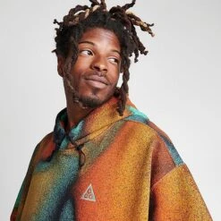 Men's Nike ACG Therma-FIT Tuff Fleece Graphic Pullover Hoodie Team Orange/Off Noir/Mint Foam - DQ5789 891 -Nike Sportwear Sales DQ5789 891 M5