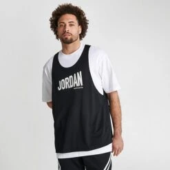 Nike Men's Jordan Flight MVP Layered Top White/Black - DV7604 101 -Nike Sportwear Sales DV7604 101 M3