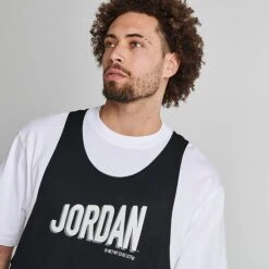 Nike Men's Jordan Flight MVP Layered Top White/Black - DV7604 101 -Nike Sportwear Sales DV7604 101 M5