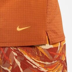 Men's Nike Trail Solar Chase Dri-FIT Short-Sleeve Running Top Dark Russet/Bright Mandarin - DV9305 246 -Nike Sportwear Sales DV9305 246 M5