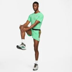 Men's Nike Trail Second Sunrise Dri-FIT Brief-Lined 5" Running Shorts Spring Green/Olive Flak/White - DV9311 363 -Nike Sportwear Sales DV9311 363 M2