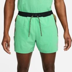 Men's Nike Trail Second Sunrise Dri-FIT Brief-Lined 5" Running Shorts Spring Green/Olive Flak/White - DV9311 363 -Nike Sportwear Sales DV9311 363 M3