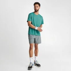 Men's Nike Dri-FIT UV Miler Short-Sleeve Running Top Mineral Teal/Reflective Silver - DV9315 379 -Nike Sportwear Sales DV9315 379 M2