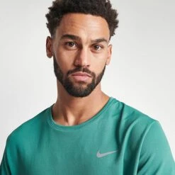 Men's Nike Dri-FIT UV Miler Short-Sleeve Running Top Mineral Teal/Reflective Silver - DV9315 379 -Nike Sportwear Sales DV9315 379 M5