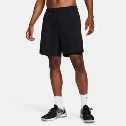 Men's Nike Unlimited Dri-FIT 7" 2-in-1 Versatile Shorts Black/Black/Black - DV9334 010