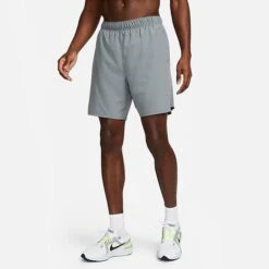 Men's Nike Dri-FIT Challenger 2-In-1 7" Running Shorts Smoke Grey/Dark Smoke Grey/Black - DV9357 084