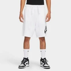Men's Nike Club Alumni Graphic French Terry Shorts White/White/Black - DX0502 100