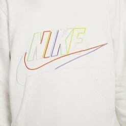 Men's Nike Club Fleece+ Futura Fleece Pullover Hoodie Phantom - DX0541 030 -Nike Sportwear Sales DX0541 030 M5