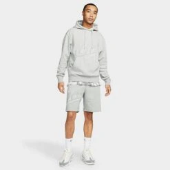 Men's Nike Club Fleece+ Futura Fleece Pullover Hoodie Dark Grey Heather - DX0541 063 9 Men's Nike Club Fleece+ Futura Fleece Pullover Hoodie Dark Grey Heather - DX0541 063 -Nike Sportwear Sales DX0541 063 M2