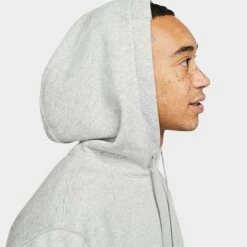 Men's Nike Club Fleece+ Futura Fleece Pullover Hoodie Dark Grey Heather - DX0541 063 12 Men's Nike Club Fleece+ Futura Fleece Pullover Hoodie Dark Grey Heather - DX0541 063 -Nike Sportwear Sales DX0541 063 M5
